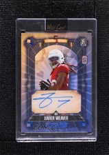 2024 Wild 5 Card Draw Gold/Blue Blue Foil 1/1 Xavier Weaver Rookie Auto RC 1co7. rookie card picture