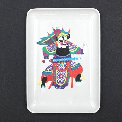 Jing Xiang Yu Peking Opera Character Melamine Wony Italy Trinket Dish 5.75 x 4