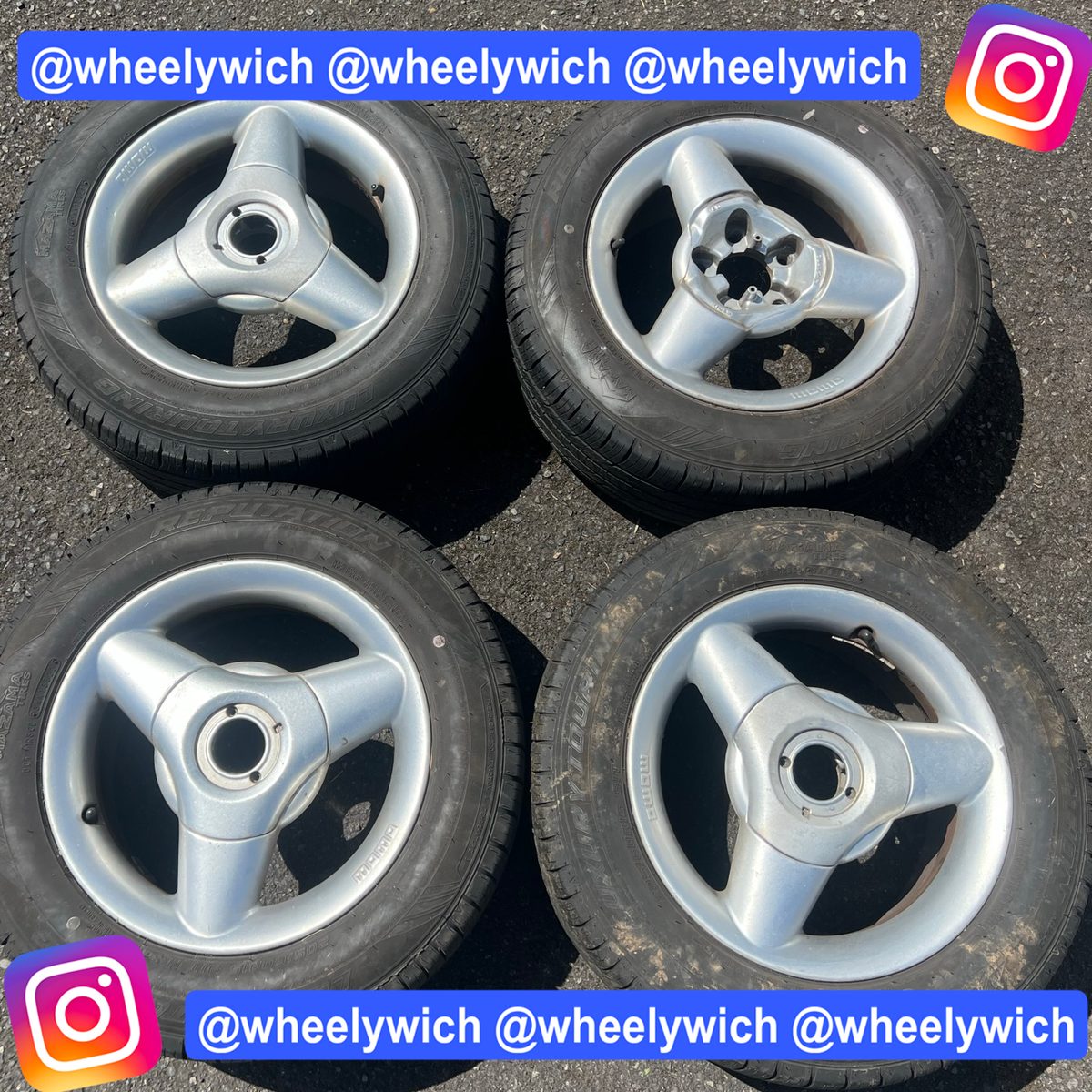 5x120 MOMO Italia Project 3 Trispoke Wheels Rims Rare Vintage JDM