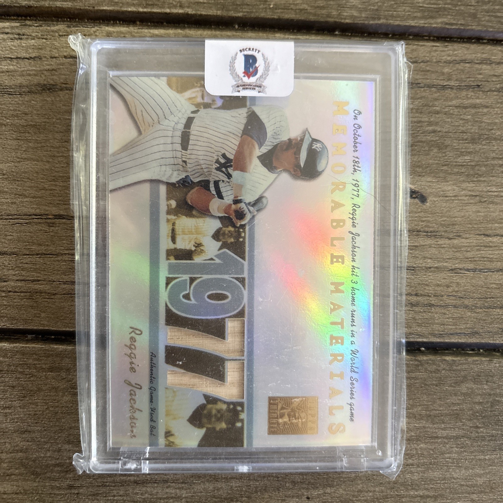 Reggie Jackson #MEM-RJ 2002 Topps Tribute Baseball Memorable Materials