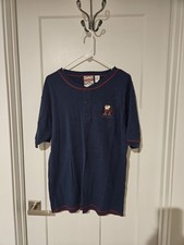 Mens Vintage Warner Bros. Looney Tunes Taz All American Henley T Shirt Size M