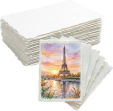 60 Sheets Deckled Edge Watercolor Paper 4X6 Inch  300 Gsm/140Lb