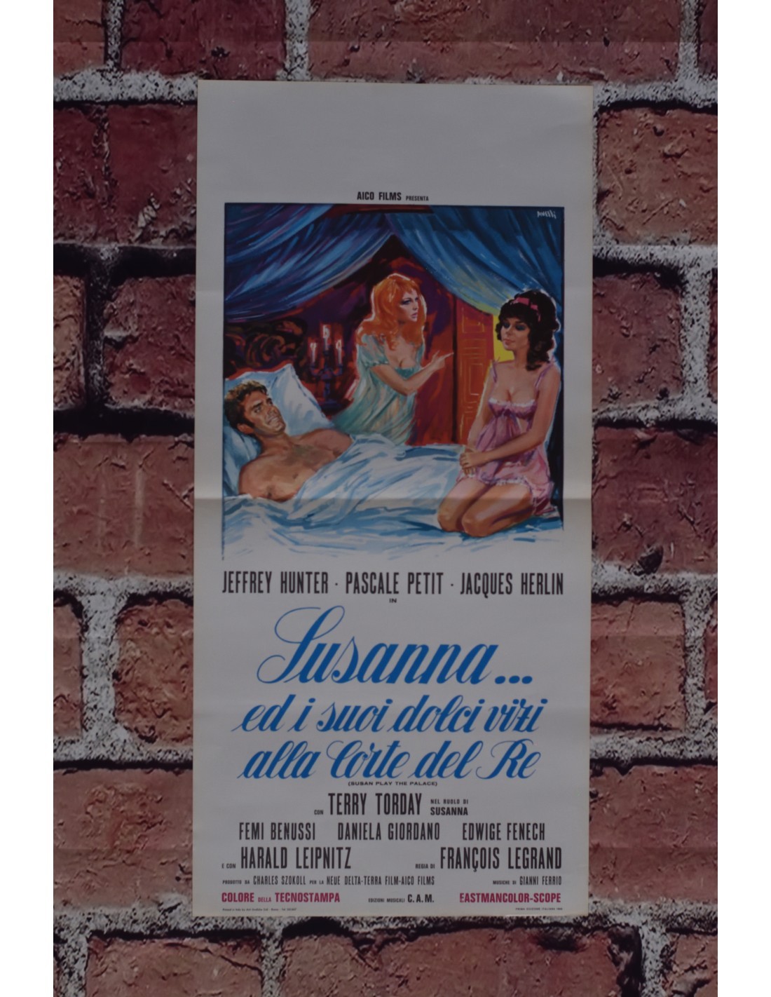 Locandina originale film Susanna... ed i suoi dolci vizi alla corte del re (1968) - Regia di Franz Antel
