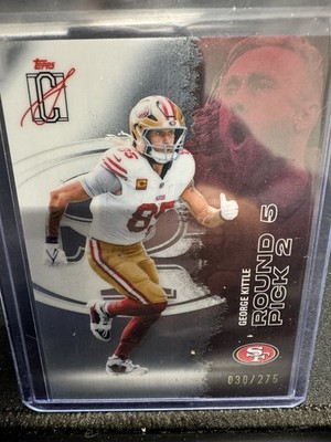 Topps 2025 Signature Class George Kittle 49ers #53 Round 2 Pick 5 /275