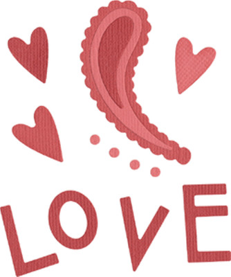 New - Lifestyles Crafts Quickutz Cutting Die - 4x4 - Love