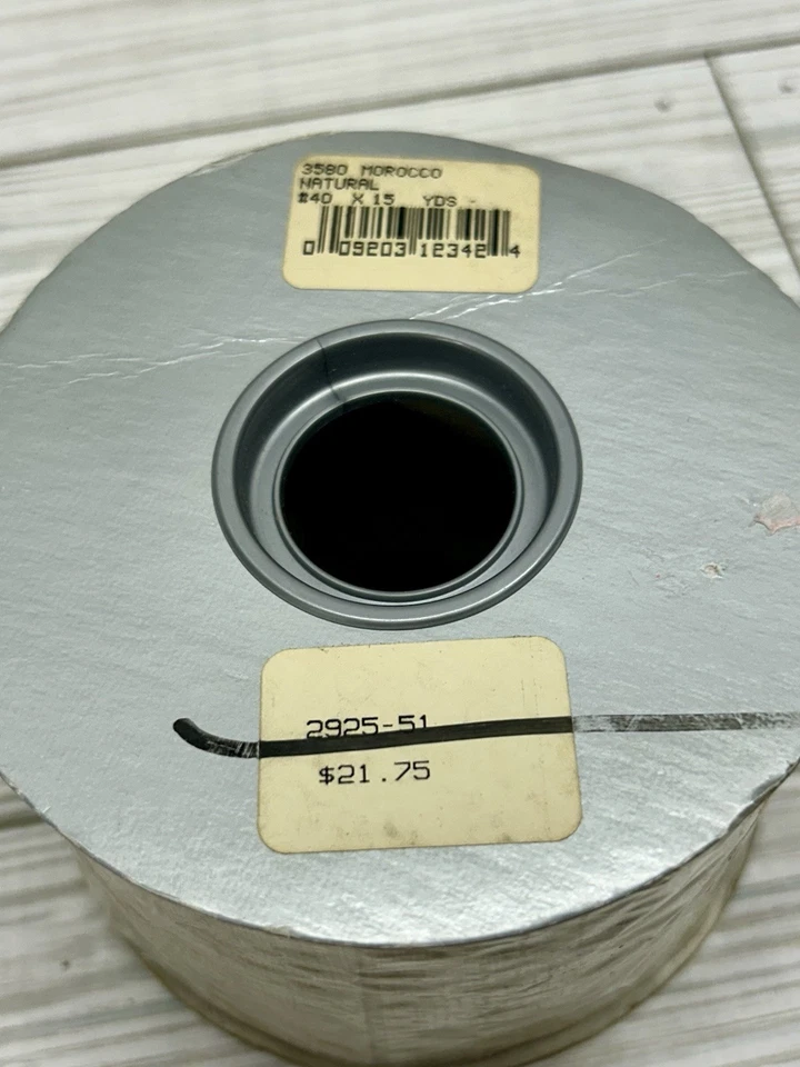 McGinley Mills Woven Burlap Ribbon Made In France 15 Yards New - Image 3 of 4