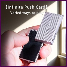 Magnetic Push Card Fidget Toy Metal EDC Stress Relief Coin ADHD Tool for Adults