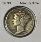 US Mercury Silver Dime - 1939S - Mid Grade