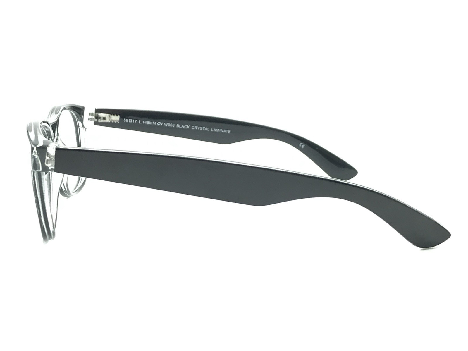 CLEARVISION CVO W908 Women's Black Crystal Square Round Eyeglasses 55-17 145