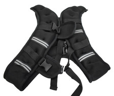 Weighted Vest Workout Strength Training Black Running 12 lb Vest w/ Reflectors