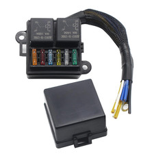 Pre-Wired Fuse Relay Box, 2 4-Pin 80A Relay Slots and 6 ATC/ATO Fuse Holder, wit