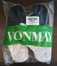 Mens Vonmay Faux Fur Lined Memory Foam Slippers TPR Sole Slip/ Coffee/Brown MD