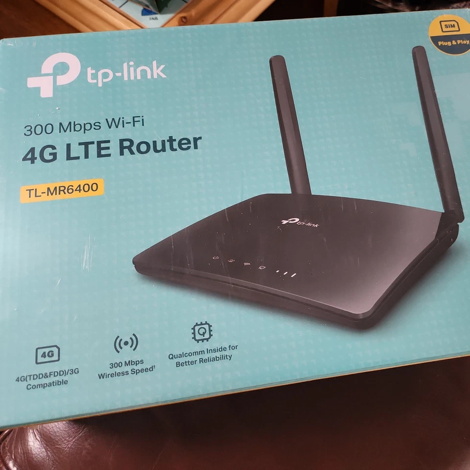 TP-LINK (TL-MR6400) 300Mbps SIM Slot Unlocked Wireless N 4G LTE Router UK Black - Image 3 of 3