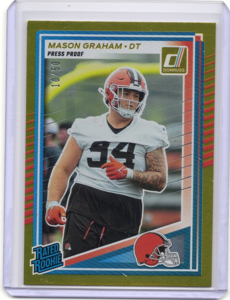2025 Panini Donruss #340 Mason Graham Rated Rookie Press Proof Gold /50