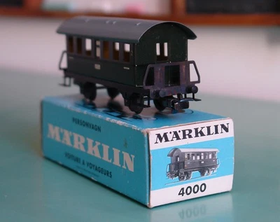 MÄRKLIN Ho Réf. 4000 Voiture à Voyageurs ~ Wagon en Métal État Neuf en Boite - Photo 1/4
