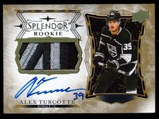 2021-22 Upper Deck Splendor Rookie Auto Patch Alex Turcotte 37/49 RC