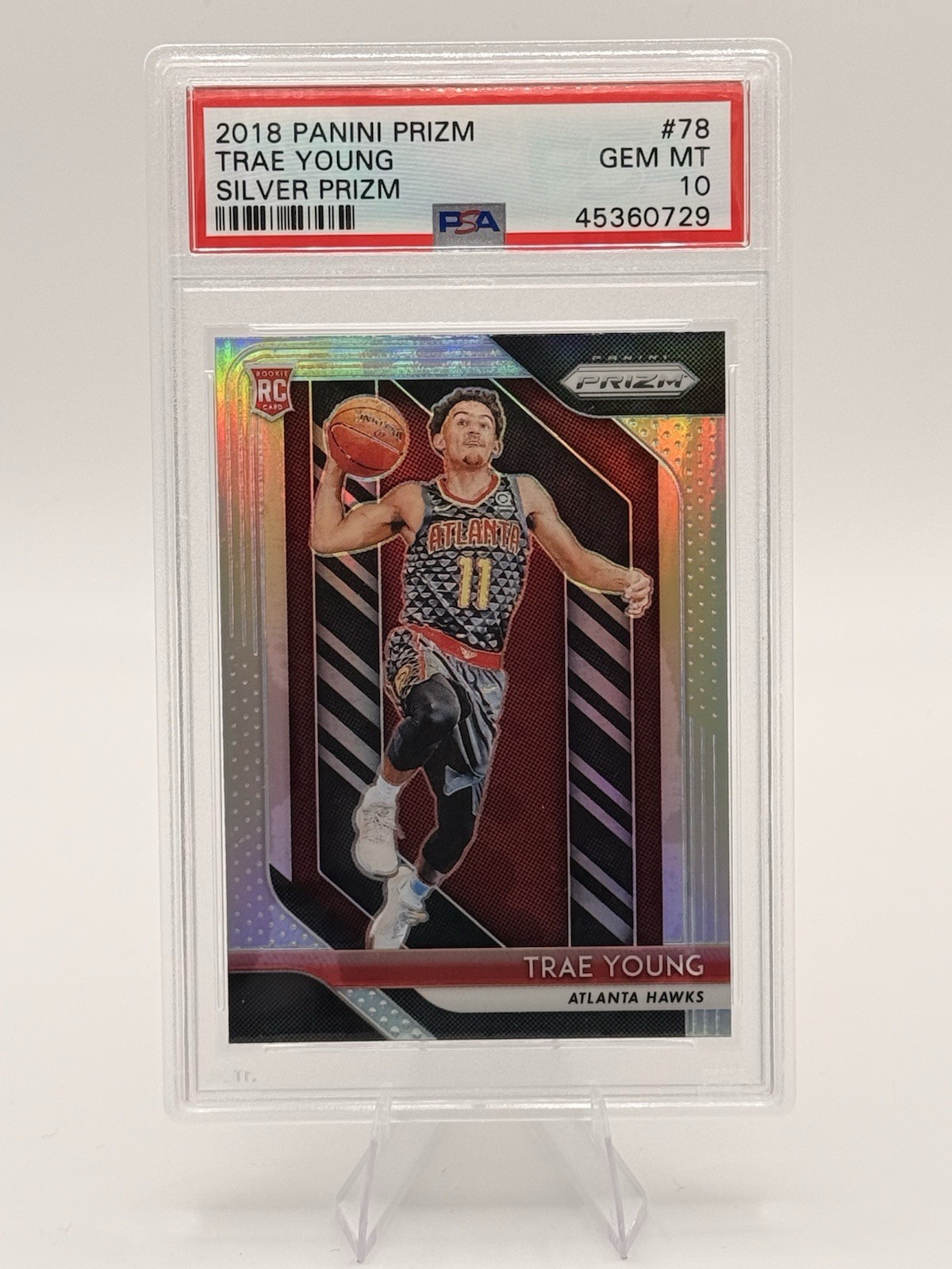 2018 Panini Prizm - Trae Young #78 Silver Prizm Rookie PSA 10 Gem Mint π₯Ά