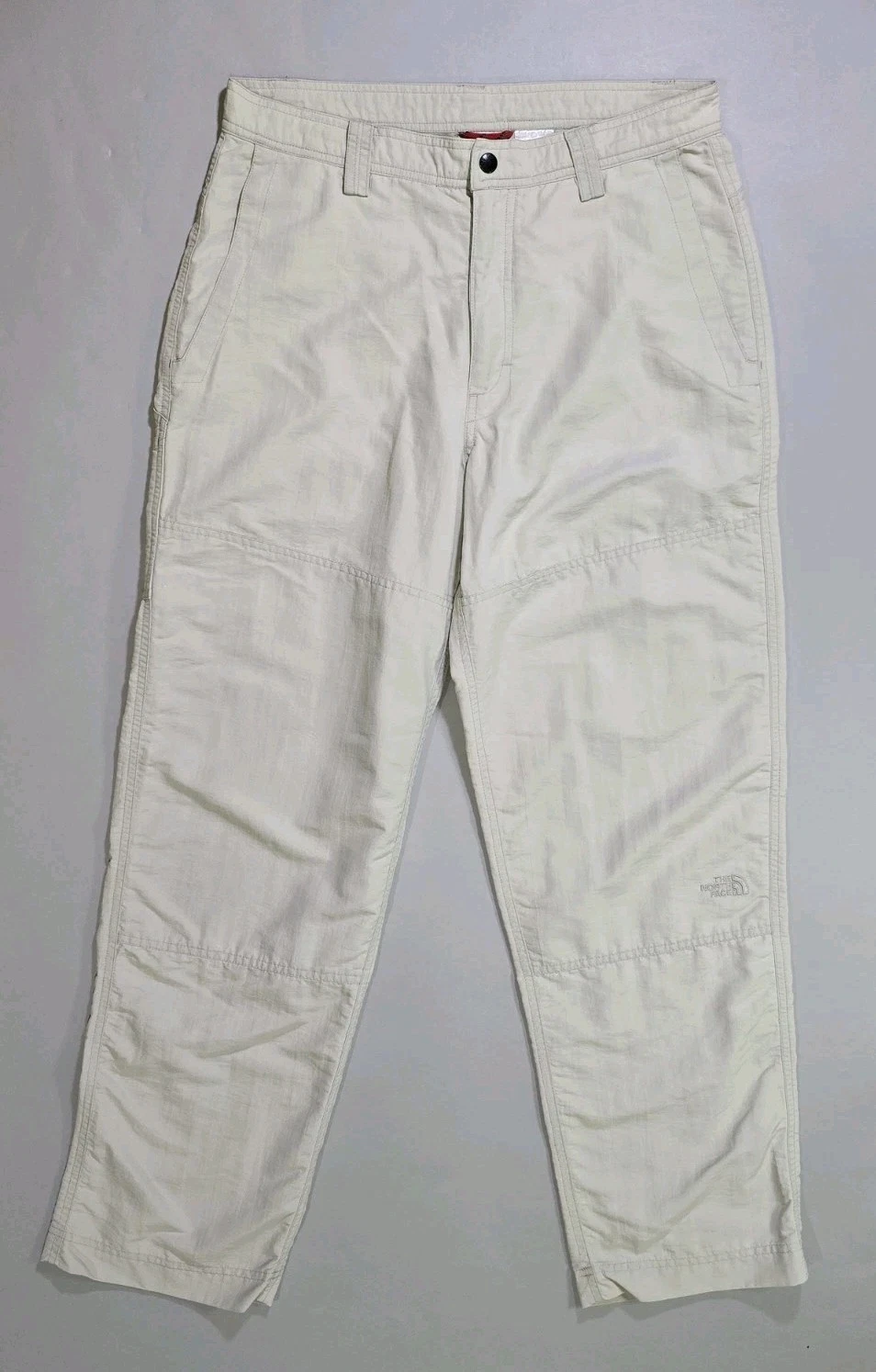North Face Hiking Pants Mens 32x30 Nylon Straight Outdoors Lightweight Off White