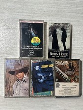 CASSETTE LOT 5 BILLY JOEL GARTH BROOKS JOHNNY CASH ROBIN HOOD ELLA FITZGERALD