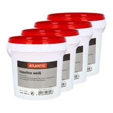 Atlantic Vaseline weiß für Fahrrad 4 X 1 Liter Montagegleitmittel Chromschutz