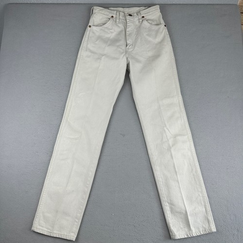 Vintage Wrangler Jeans Womens 26x33 Tan Khaki Made In USA Cowgirl Cut Western - Picture 5 of 12