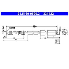 2x Bremsschlauch vorne für BMW 4-er F32 F33 Gran F36 | 24549365