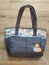 Disney Baby Winnie the Pooh Diaper Bag Tote Gray Blue Honey Pot 2013