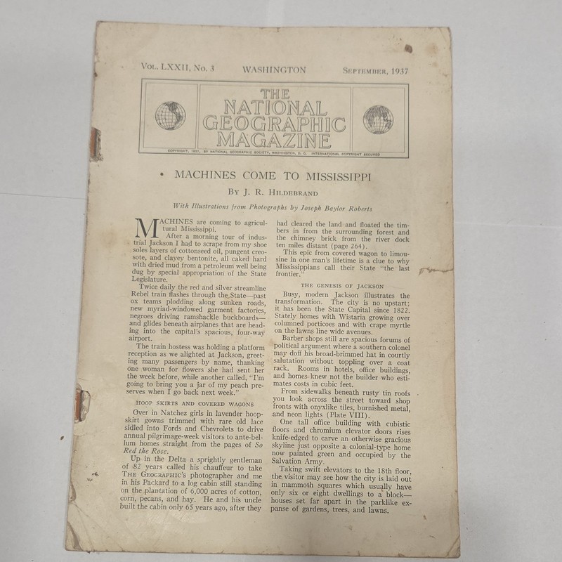 National Geographic September 1937 Vol LXXII No. 3 Illustrated