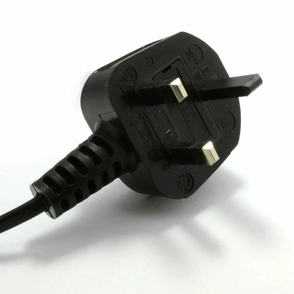 1M KETTLE TRIMMER POWER CORD UK 3 PIN PLUG TO RIGHT ANGLE FIGURE 8 C7 LEAD CABLE - Image 3 of 4