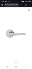 Colours Arsk Polished Chrome effect Steel Straight Latch Door handle (L)101mm.