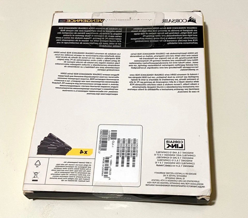 CORSAIR Vengeance RGB 32GB (4 x 8GB) RAM DDR4 3000MHZ DIMM Desktop Memory - Image 3 of 3