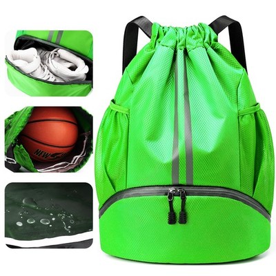 Sport Rucksack mit Kordelzug, Turnbeutel Wasserdicht für Damen und Herren, Sp...