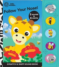 Baby Einstein - Follow Your Nose! Scratch and Sniff Sound Book - Fun Sensory Ex,