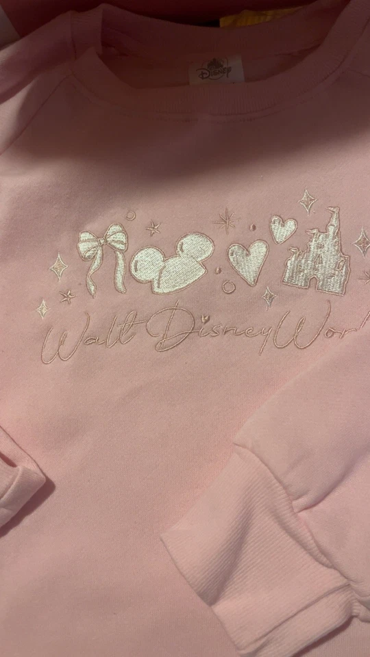2025 Disney Parks толстовка Walt Disney World бант замок розовый маленький - Изображение 3 из 4