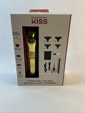 KISS Cordless 11Pc T-Blade Beard Trimmer Hair Trimmer, Rechargeable USB Power