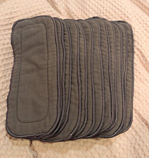 Reusable Cotton Charcoal Cloth Diaper Inserts, Gray, One Size Fits Most