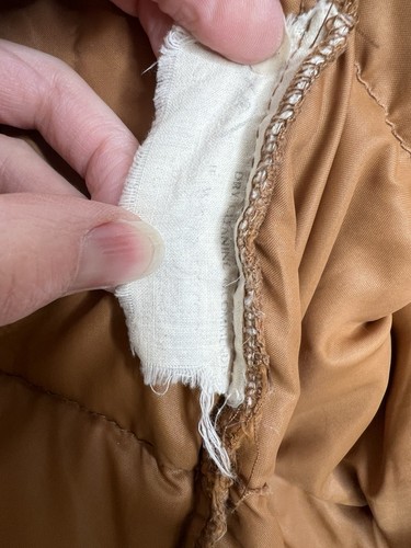 Vintage Woolrich Down Puffer Vest Brown Tan Snap Puffer 90s USA Size Large - Picture 11 of 11