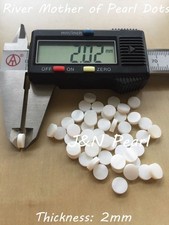 JNNPEARL 2mm Thick 50pcs 2mm River Mother of Pearl Inlay Dots for Guitars Banjos