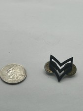 Vintage US Army Sergeant Black Collar Pin Made In USA