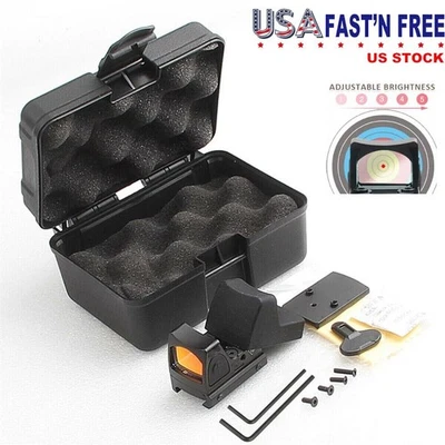 MALLOUTDOOR1 RMR Red Dot Sight For 20mm GLOCK 17 19 Hunting Rifle/Airsoft Collimator Scope US