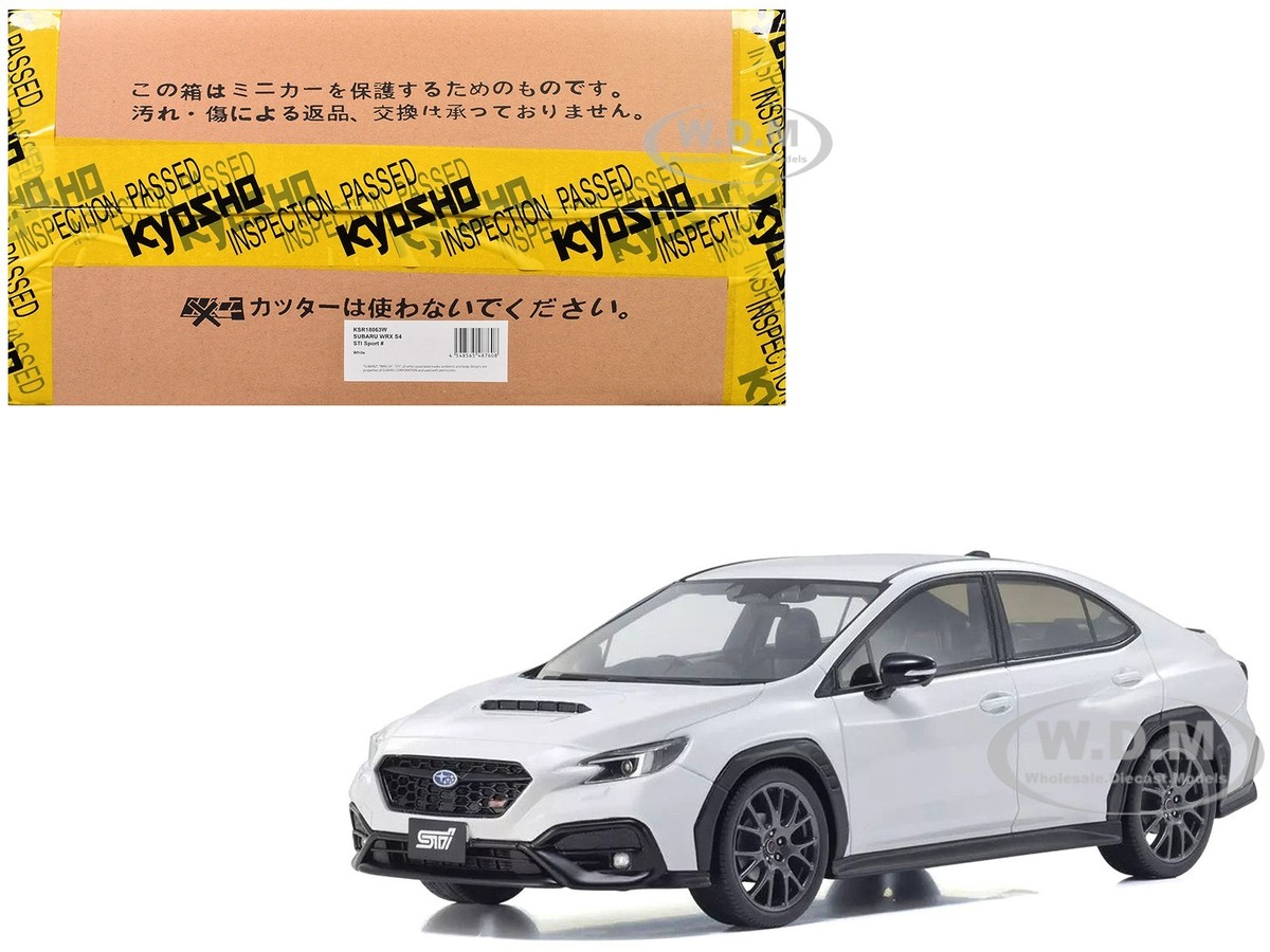 SUBARU WRX S4 STI SPORT# RHD WHITE 1/18 MODEL CAR BY KYOSHO 18063