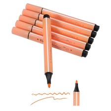 Colored Markers, Skin 6 Pack Washable Coloring Markers Water Color Pens