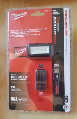Faro recargable de bajo perfil USB Milwaukee 2115-21 - Nuevo Foto 1 de 2