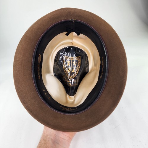VTG Wormser Hats 3X Beaver Regency Series Size 6 7/8 Burnt Brown Fedora Hats Hat - Picture 6 of 14