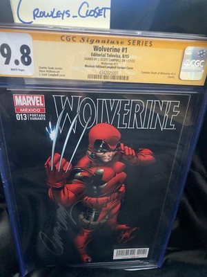J.Scott Campbell SIGNED Wolverine #1 CGC 9.8 (Mexico) Variant Deadpool Marvel