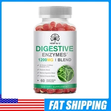 Digestive Enzymes Multi Enzymes Complex 60 Capsules with Probiotics CFU 1200MG