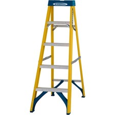 Werner 5 Tread Fibreglass Step Ladder GRP EN131 Non-Conductive Trade Use