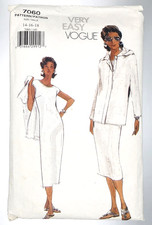 Vintage 1999 Sewing Pattern Vogue 7060 Misses Jacket, Dress size 14-16-18