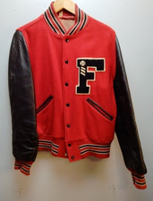 Vintage Butwin Varsity Letterman Jacket 42 Baseball F Patch USA