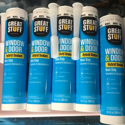 Great Stuff Window & Door Hybrid Sealant White 10.1 Fl Oz  Lot Of 5